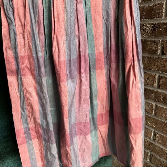 VTG 80s Retro Plaid Striped Skirt - Picture 5 of 6